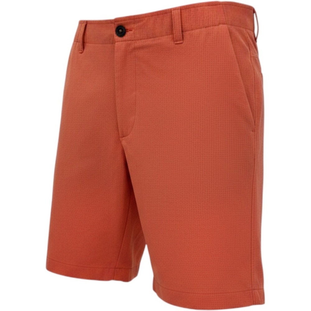 Under Armour Mens Burnt Orange Golf Shorts HeatGear Logo Size 36 Excellent